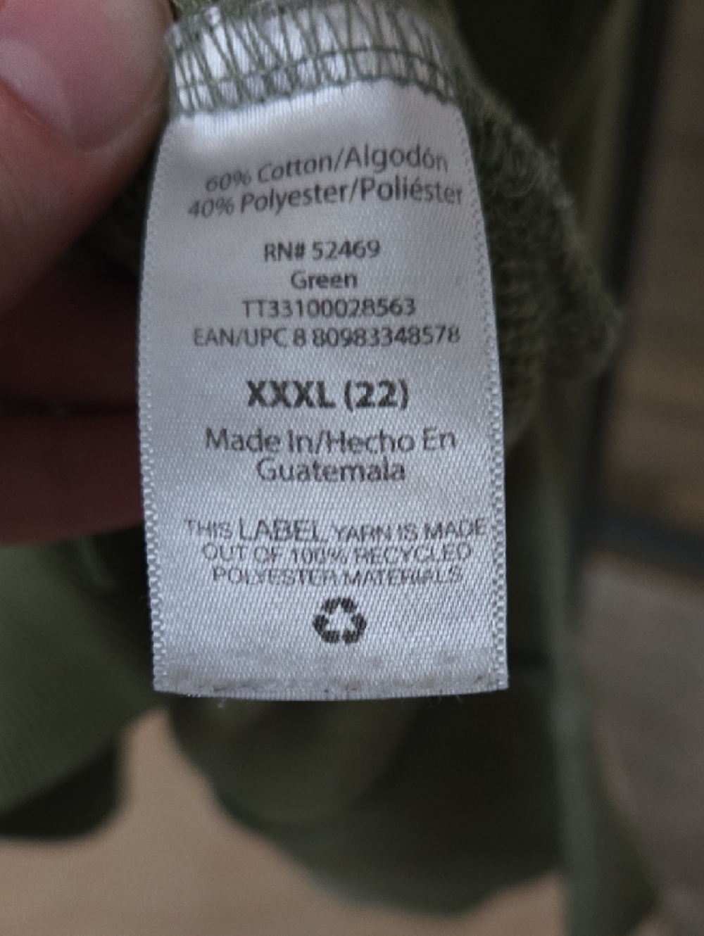 Time and Tru Green Crewneck Sweater - Picture 3 of 5
